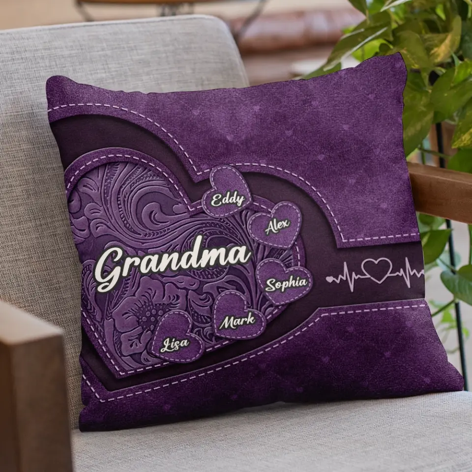 Grandmas Are Moms With Lots Of Practice - Family Personalized Custom Pillow - Gift For Mom, Grandma - Image 3