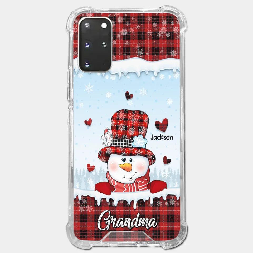 Grandmas Are Snowmen With Hearts That Never Melt - Family Personalized Custom Clear Phone Case - Christmas Gift For Grandma - Image 40