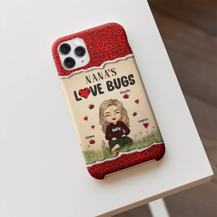 Grandma's Love Bugs - Gift For Mom, Grandma - Personalized Phone Case - Image 2