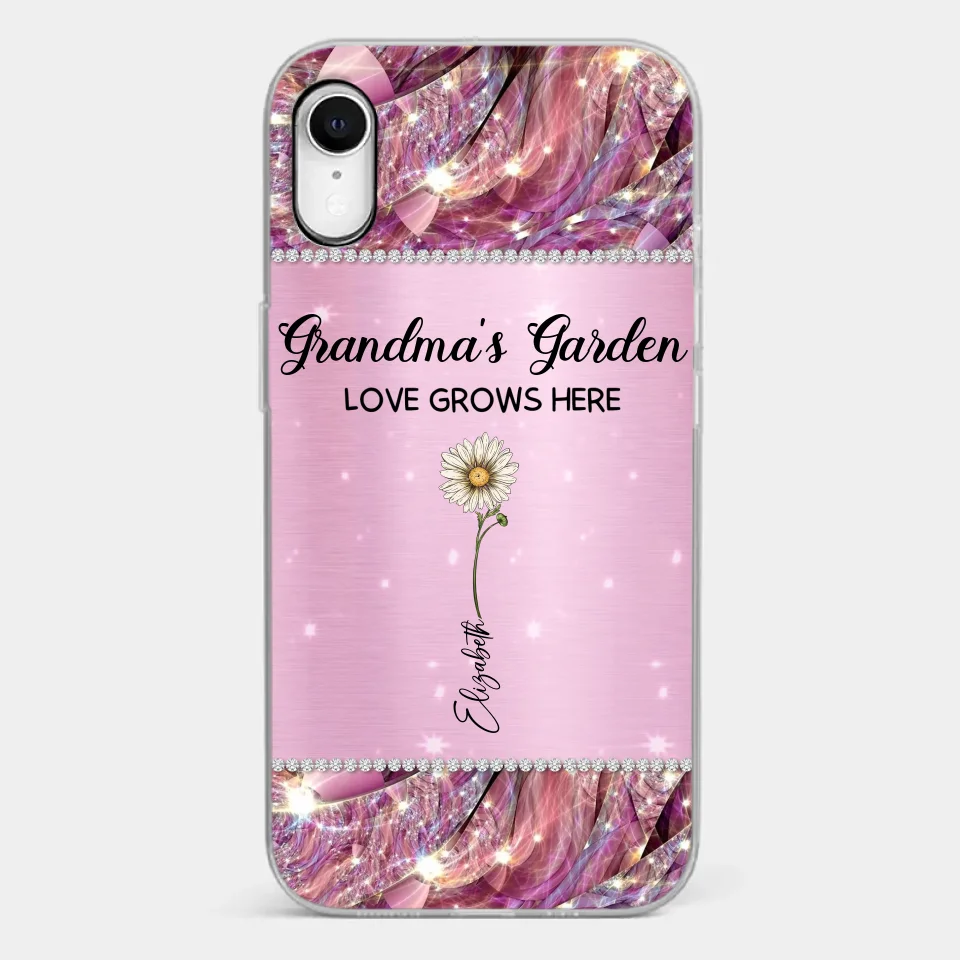 Grandma’s Love Doesn’t Grow Old, It Grows Deeper - Family Personalized Custom Faux Jewelry Effect Printed Clear Phone Case - Gift For Mom, Grandma - Image 25