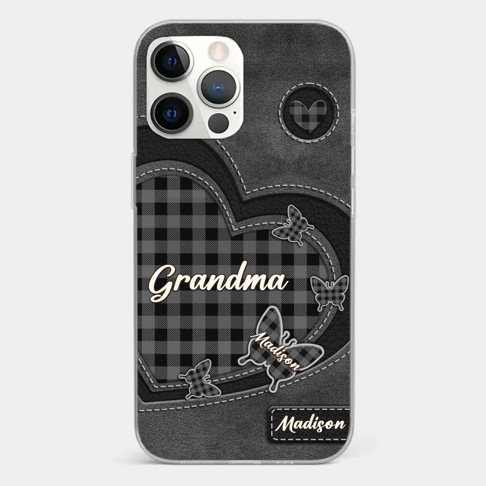 Grandma’s Love Is A Hug That Never Ends - Family Personalized Custom Clear Phone Case - Gift For Mom, Grandma - Image 12