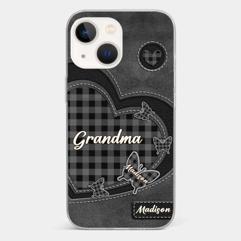 Grandma’s Love Is A Hug That Never Ends - Family Personalized Custom Clear Phone Case - Gift For Mom, Grandma - Image 18