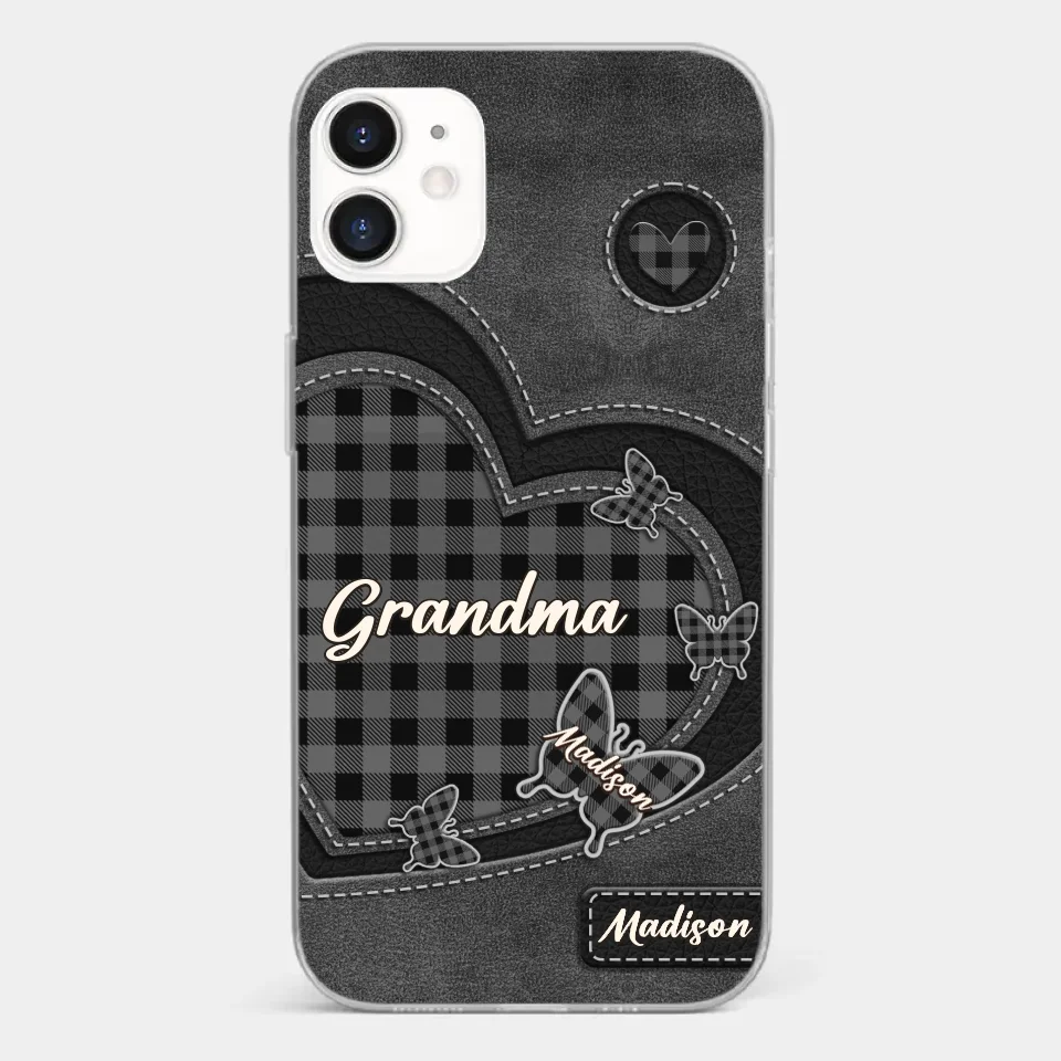 Grandma’s Love Is A Hug That Never Ends - Family Personalized Custom Clear Phone Case - Gift For Mom, Grandma - Image 6
