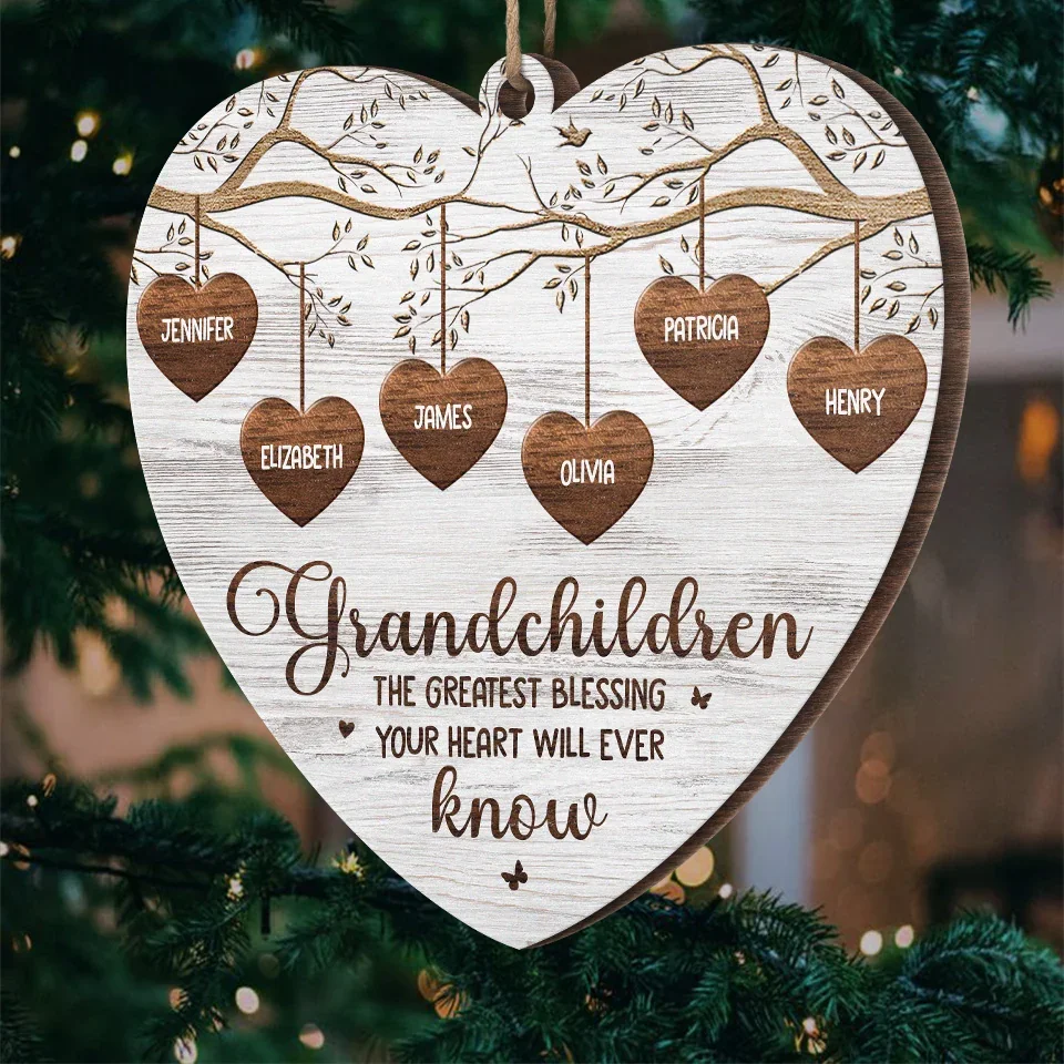 Grandma's Love Is Forever In Bloom - Family Personalized Custom Ornament - Wood Custom Shaped - Christmas Gift For Grandma - Image 5