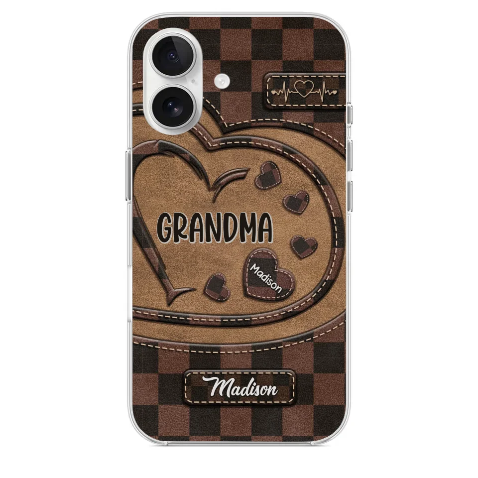 Grandma’s Love Is The Heart Of Our Family - Family Personalized Custom Clear Phone Case - Gift For Mom, Grandma - Image 28