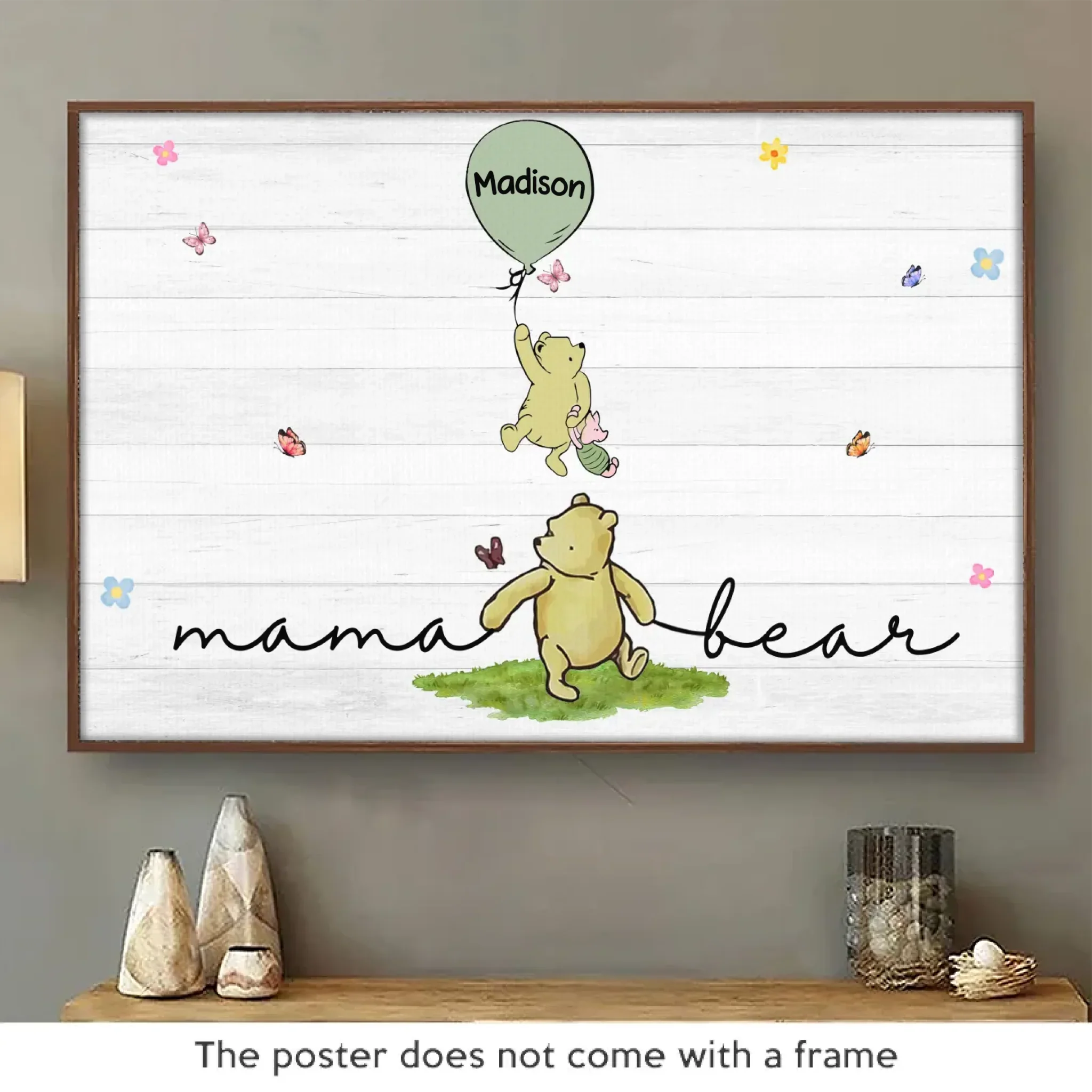 Grandma’s Love Lifts Us Up - Family Personalized Custom Horizontal Poster - Mother's Day, Gift For Mom, Grandma - Image 2