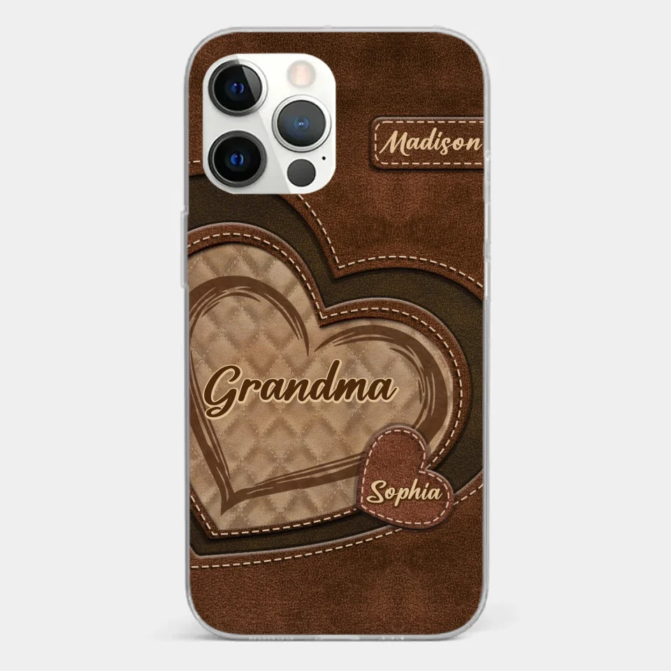 Grandma’s Sweethearts - Family Personalized Custom Clear Phone Case - Gift For Mom, Grandma - Image 15