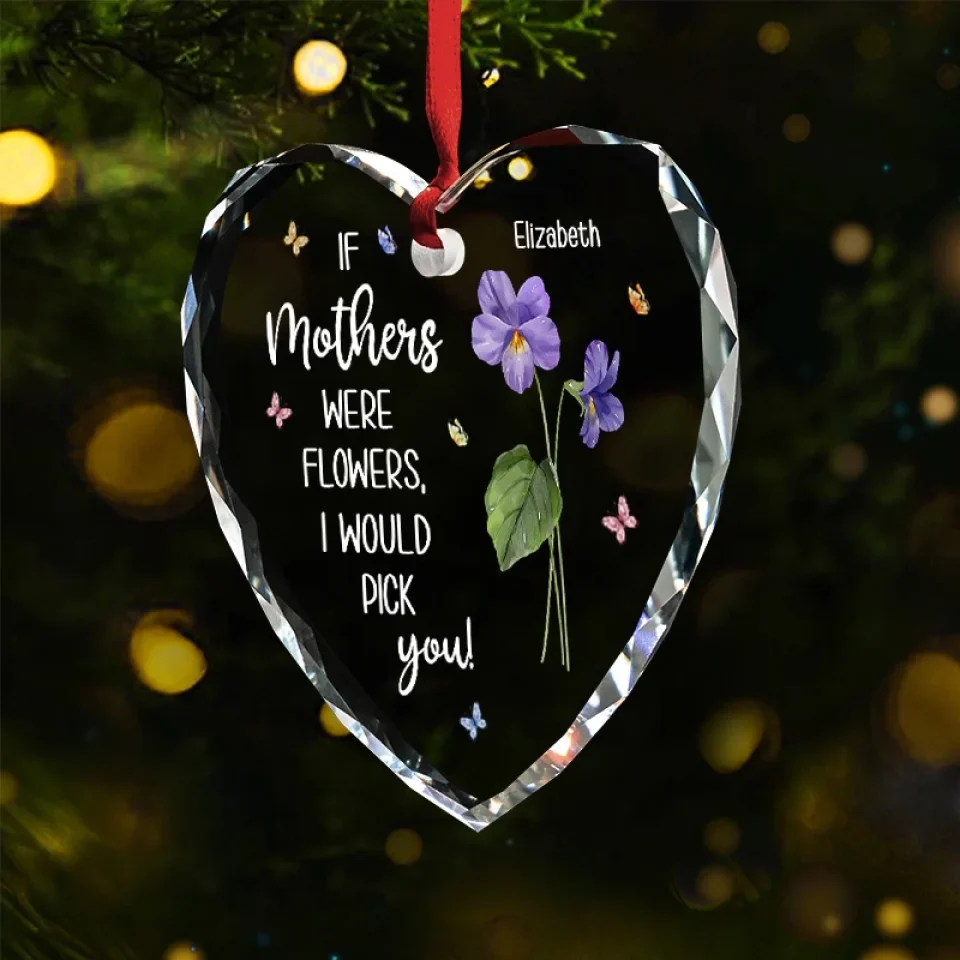 Grandmother Opens Up A New World Of Change - Family Personalized Custom Heart Glass Ornament - Christmas Gift For Mom, Daughter - Image 3