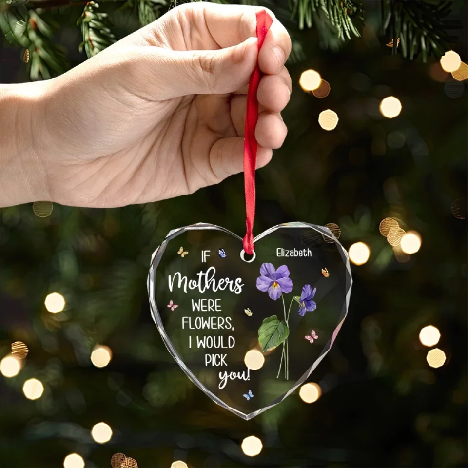 Grandmother Opens Up A New World Of Change - Family Personalized Custom Heart Glass Ornament - Christmas Gift For Mom, Daughter - Image 4