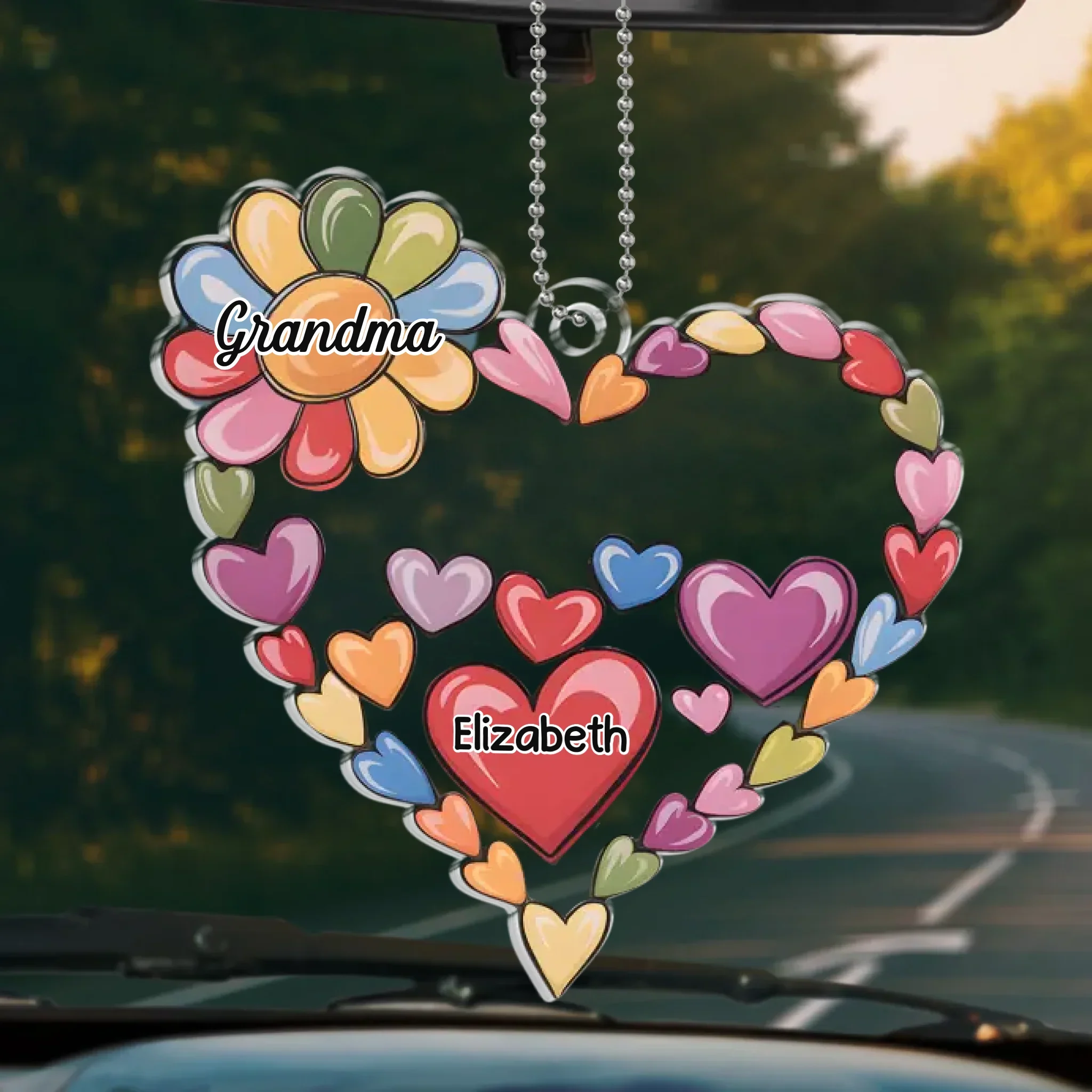 Grandparenting Is Love Without Limits - Family Personalized Custom Car Ornament - Acrylic Custom Shaped - Gift For Mom, Grandma - Image 2
