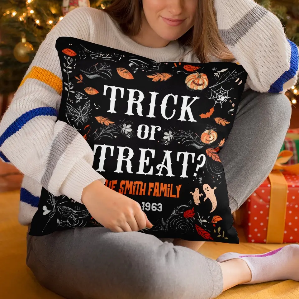 Halloween Is All About Spending Time With Loved Ones - Family Personalized Custom Pillow - Halloween Gift For Family Members - Image 5