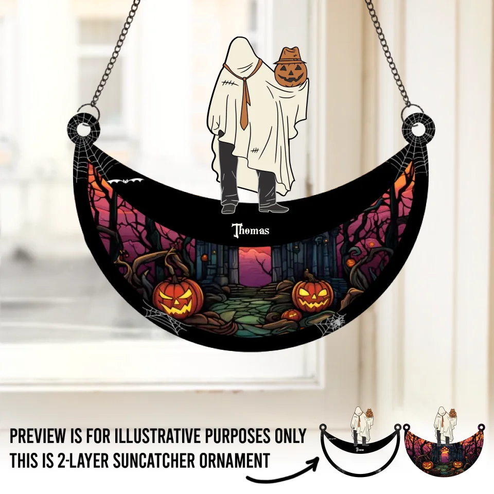 Halloween Sparks Joy When We Share It With Loved Ones - Family Personalized Window Hanging Suncatcher - Halloween Gift For Family Members - Image 2