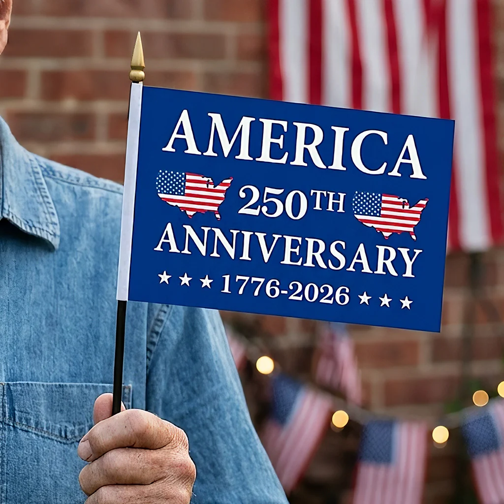 Handheld Flag - America 250th Anniversary Gifts For Mom, Dad, Brother, Sister - Courage Lives Within Us - Image 4
