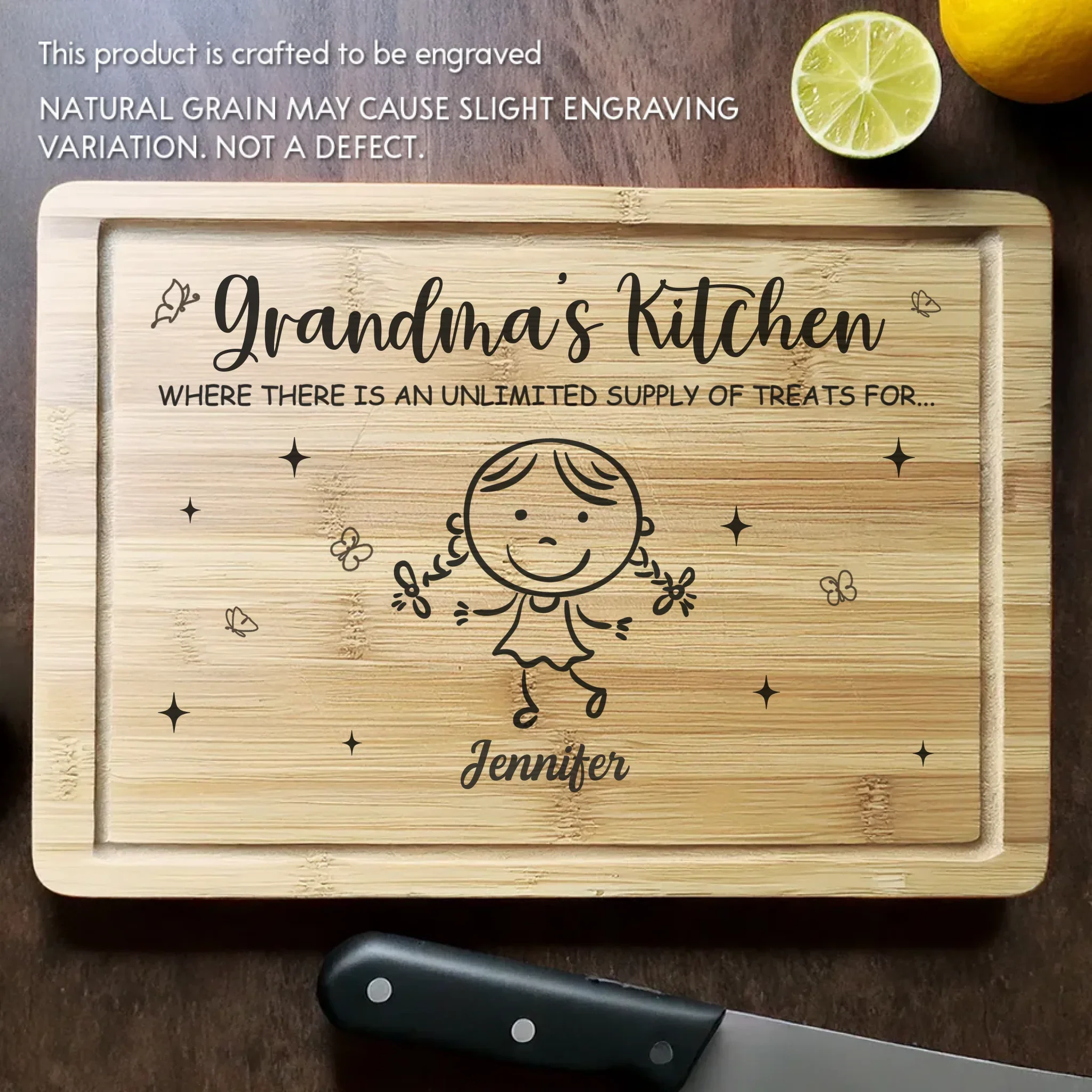 Happiness Is Homemade - Family Personalized Custom Engraved Wooden Cutting Board - Mother's Day, Gift For Mom, Grandma - Image 2