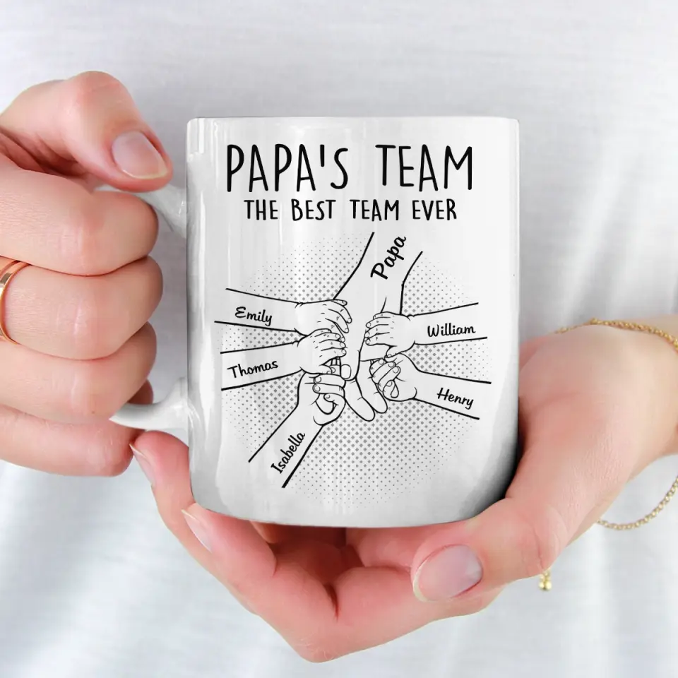 Happy Father's Day To The Best Dad Ever - Family Personalized Custom Mug - Father's Day, Gift For Dad, Grandpa - Image 3
