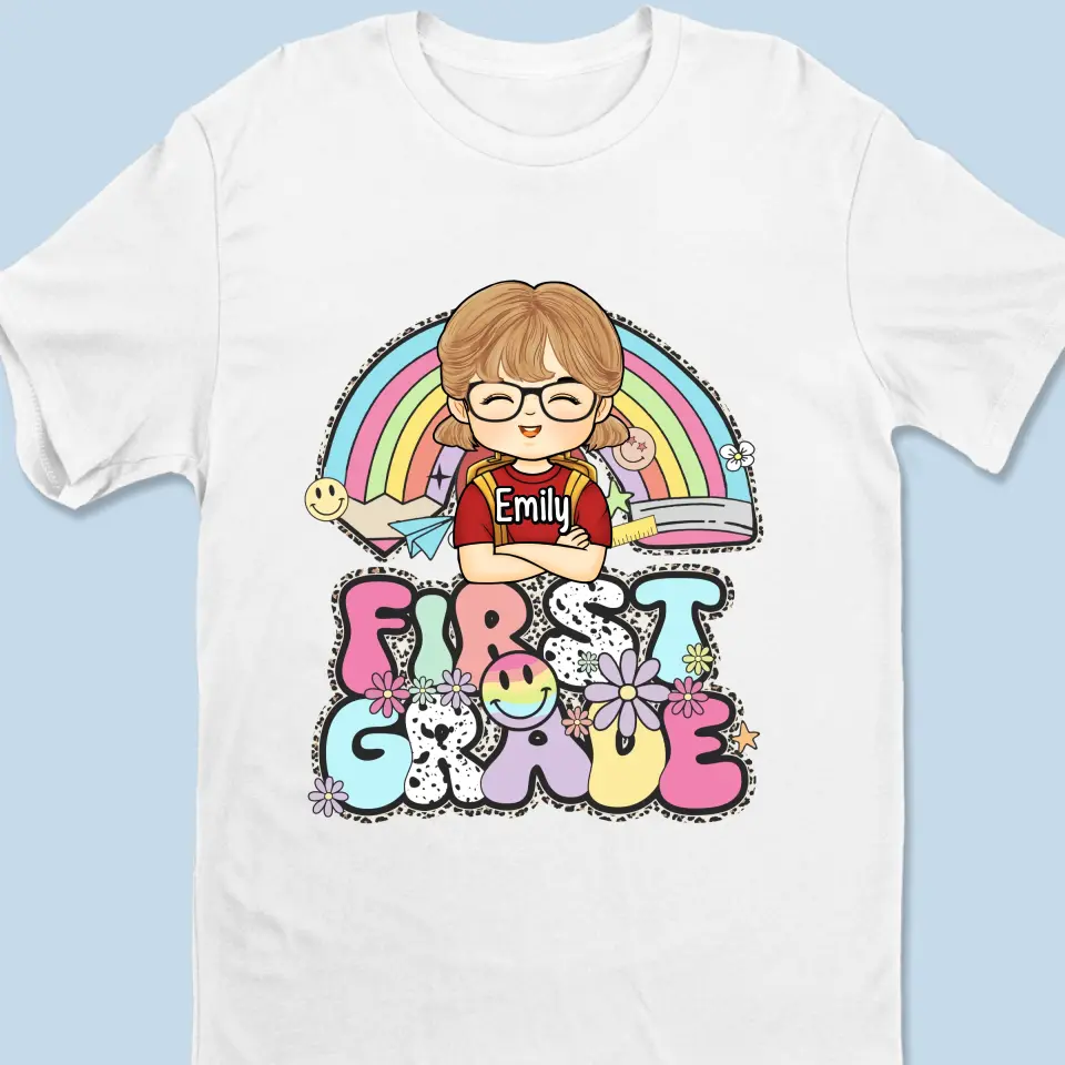 Happy New School Days - Personalized Custom Kid T-shirt - Back To School Gift For Kid - Image 2