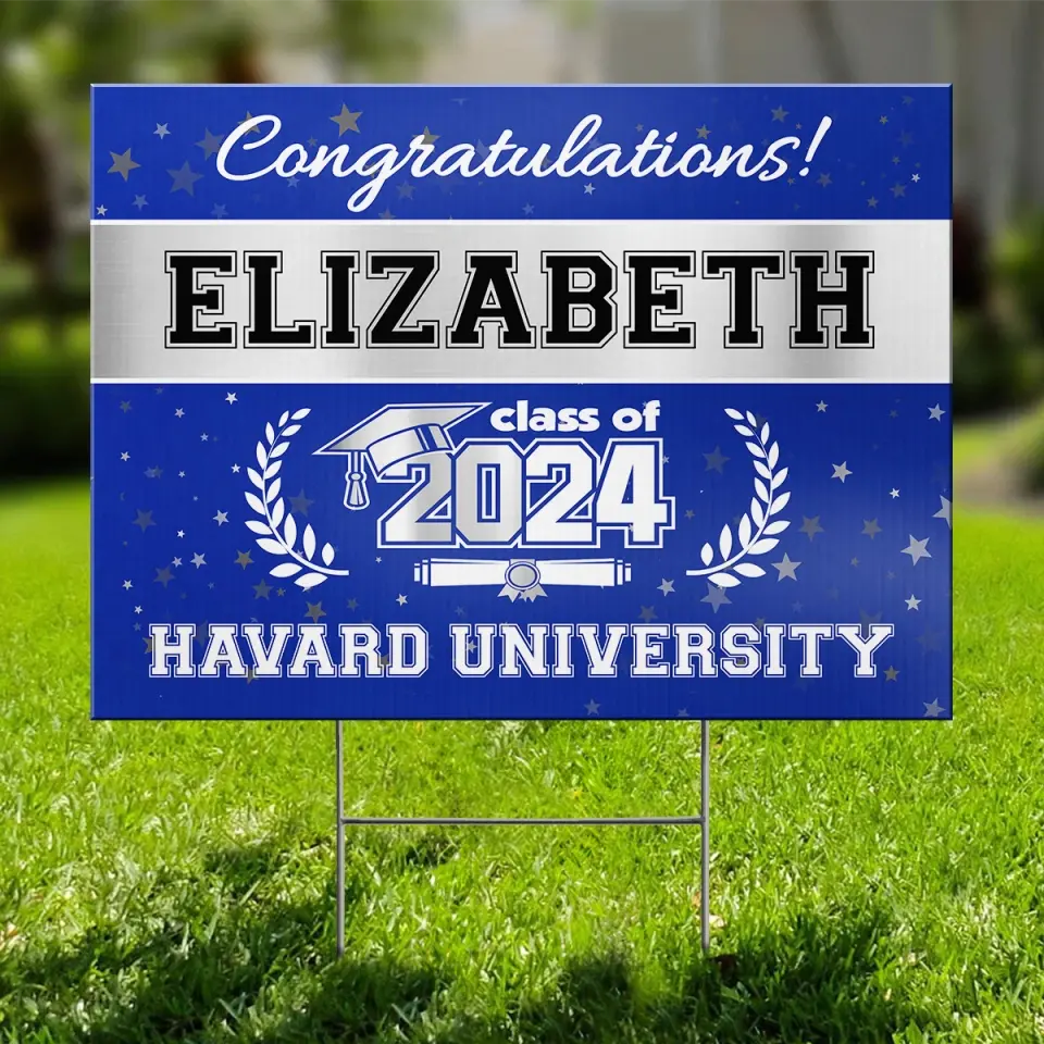 Hats Off To The Graduate - Family Personalized Custom Yard Sign - Graduation Gift For Family Members, Siblings, Brothers, Sisters - Image 5