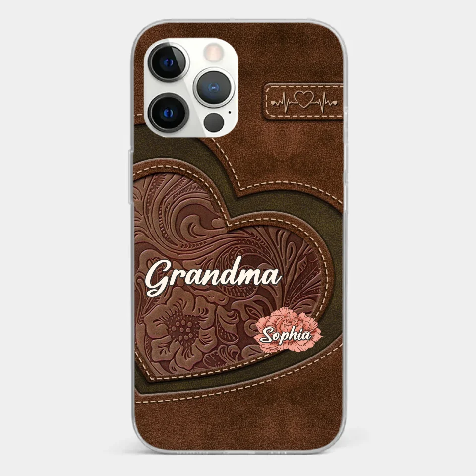 Her Love Blossoms In Every Season - Family Personalized Custom Clear Phone Case - Gift For Mom, Grandma - Image 15