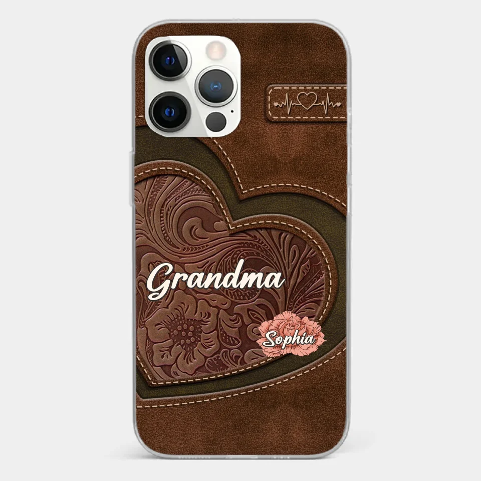 Her Love Blossoms In Every Season - Family Personalized Custom Clear Phone Case - Gift For Mom, Grandma - Image 16