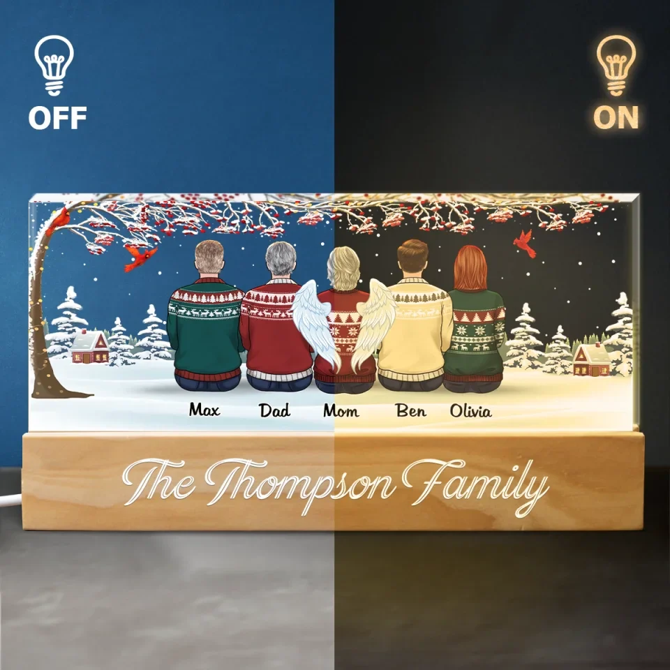 Home Is Where The Christmas Cookies And Presents Are - Family Personalized Custom Acrylic Letters 3D LED Night Light - Christmas Gift For Family Members - Image 4