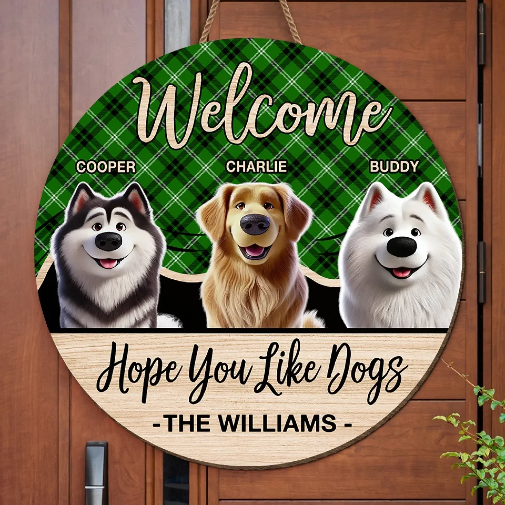 Home Is Where The Dog Is - Dog Personalized Custom Home Decor Wood Sign - House Warming Gift For Pet Owners, Pet Lovers - Image 3