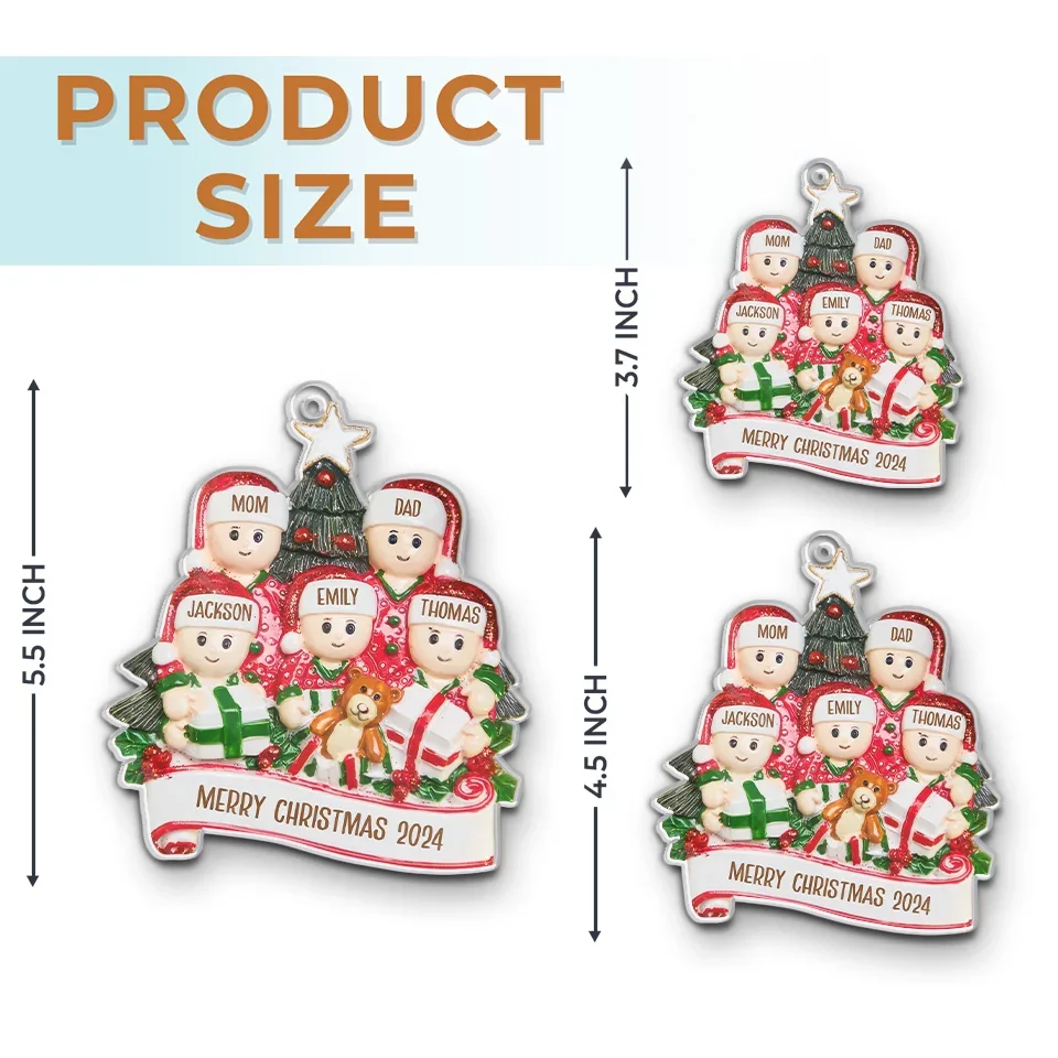 Home Is Where The Holiday Magic Happens - Family Personalized Custom Ornament - Acrylic Custom Shaped - Christmas Gift For Family Members - Image 6