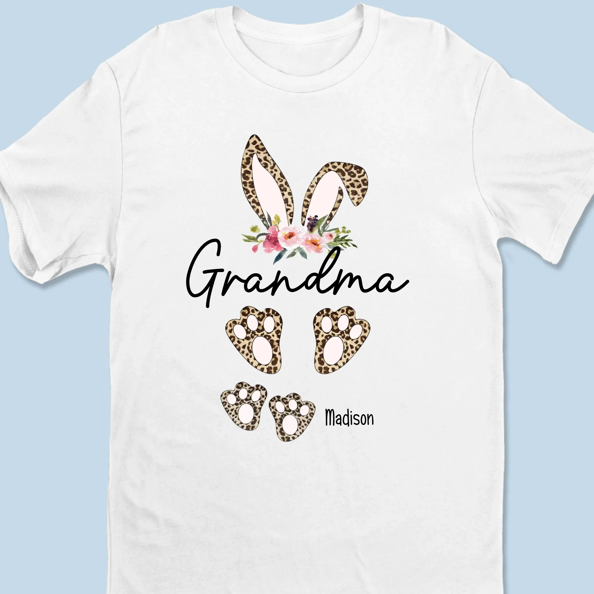 Home Is Wherever Grandmother Is - Family Personalized Custom Unisex T-shirt, Premium T-shirt, Hoodie - Easter Gift For Mom, Grandma - Image 6