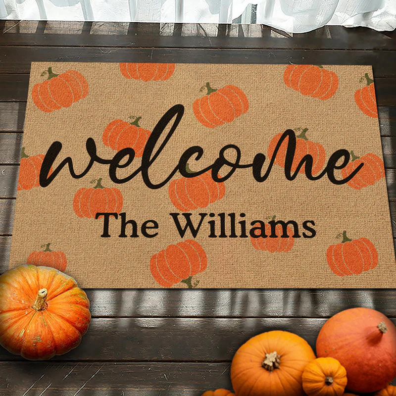 Home Sweet Home, Blessed And Thankful - Family Personalized Custom Home Decor Decorative Mat - Halloween Gift For Family Members - Image 5