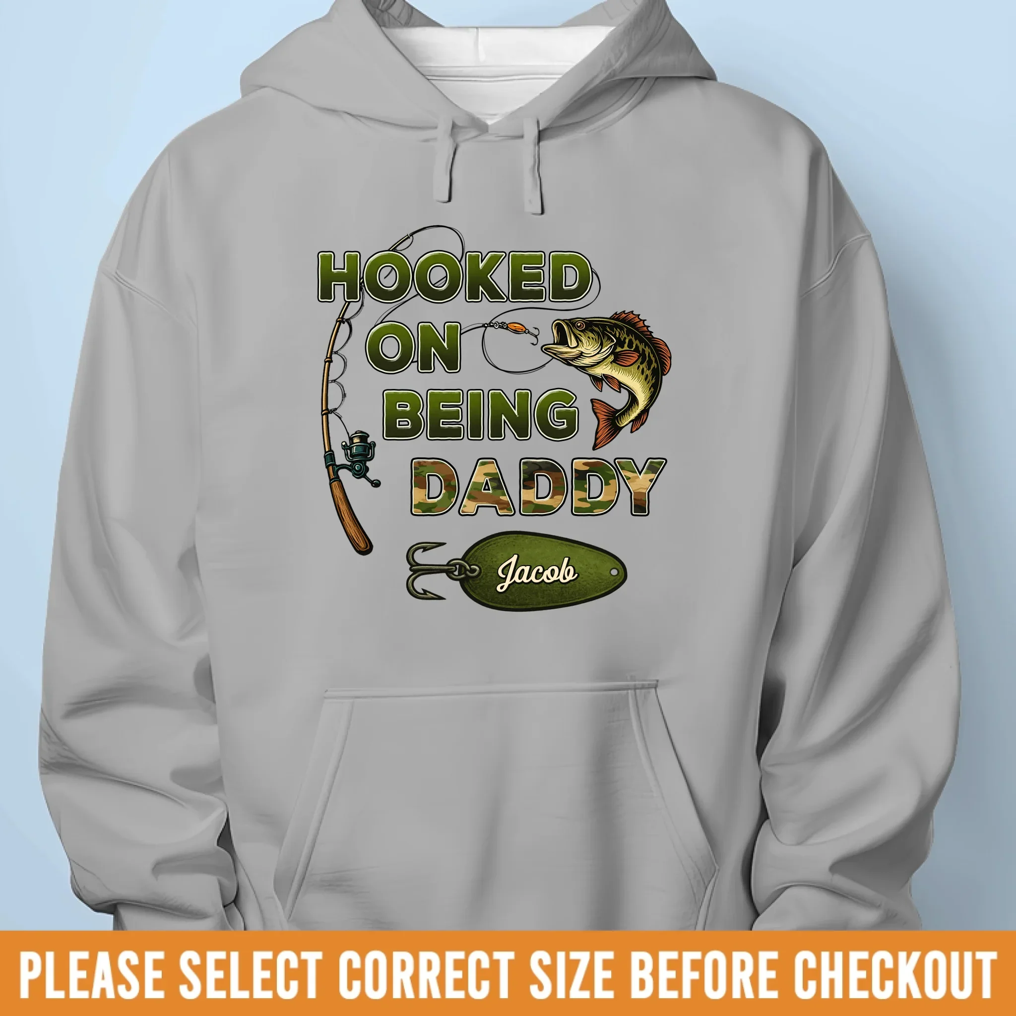 Hooked On My Little Crew - Family Personalized Custom Unisex T-shirt, Premium T-shirt, Hoodie - Father's Day, Gift For Dad, Grandpa - Image 7