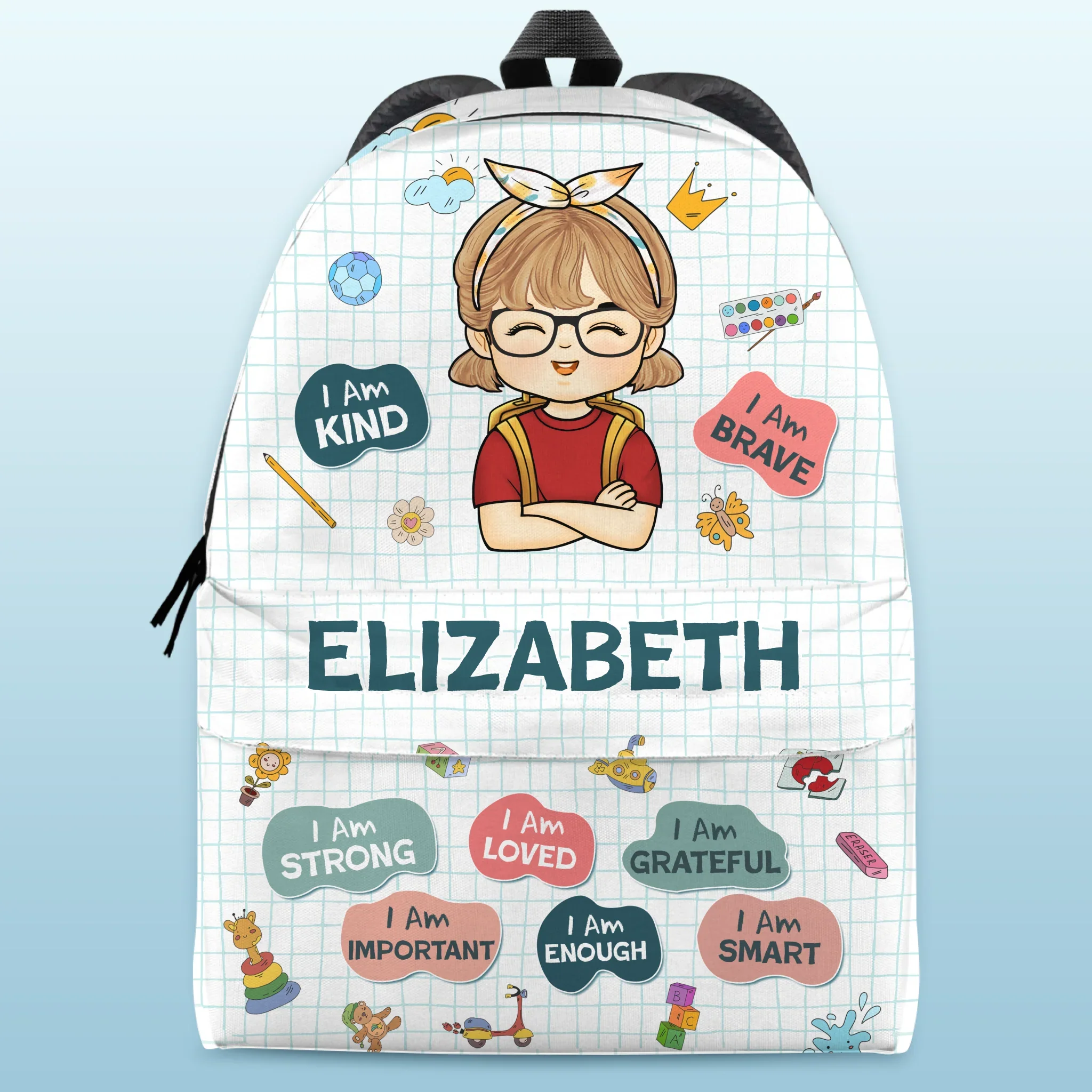 I Am Loved - Personalized Custom Kid Backpack - Back To School Gift For Kid - Image 2