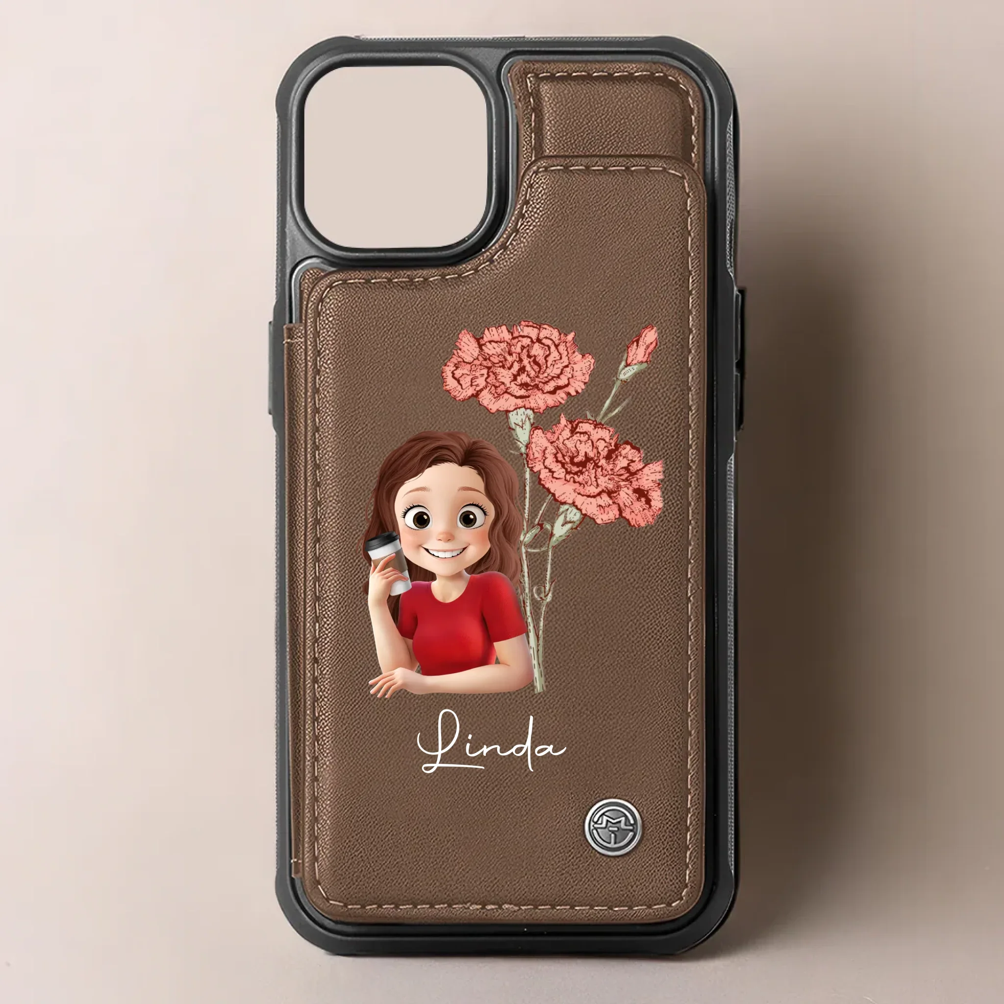 I Am My Own Biggest Hype Woman - Family Personalized Custom Leather Flip Wallet Phone Case - Gift For Yourself, Best Friends, Siblings, Family Members - Image 3