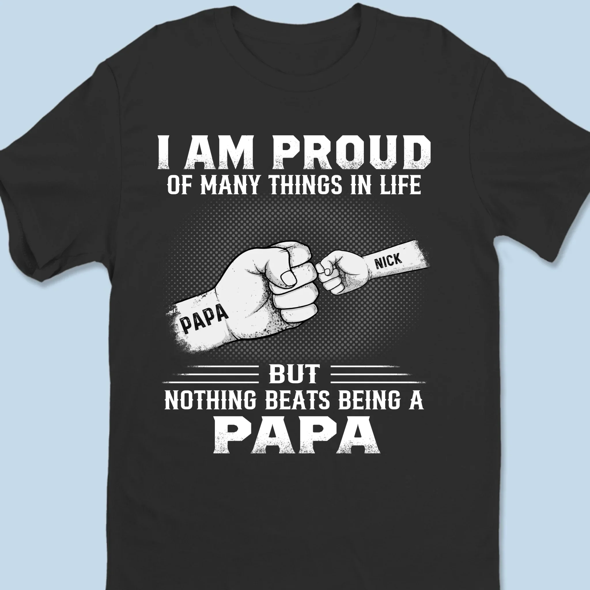 I Am Proud Of Many Things In Life But Nothing Beats Being A Father - Family Personalized Custom Unisex T-shirt, Premium T-shirt, Hoodie - Father's Day, Gift For Dad, Grandpa - Image 6