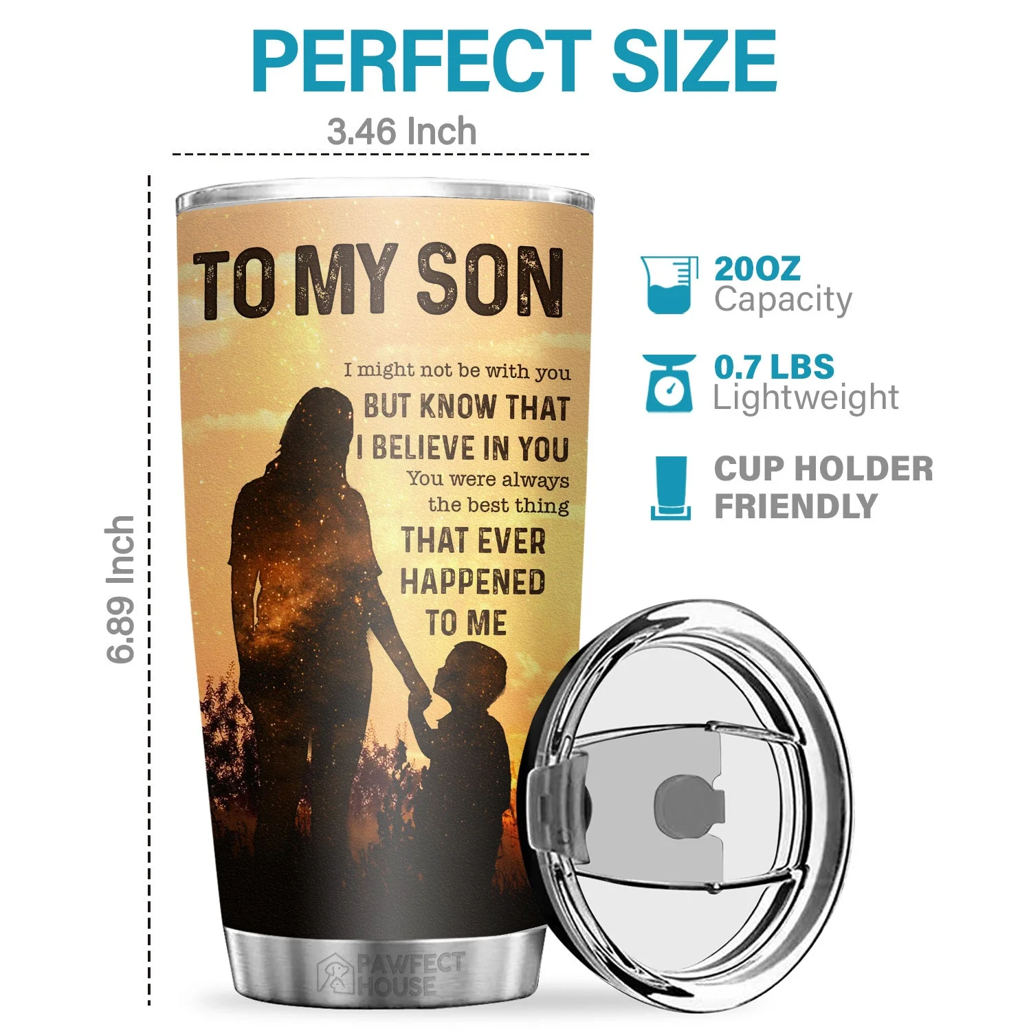 I Am Proud Of You And Love You More Than Anything In The World - Tumbler - To My Son, Gift For Son, Son Gift From Mom, Birthday Gift For Son - Image 2