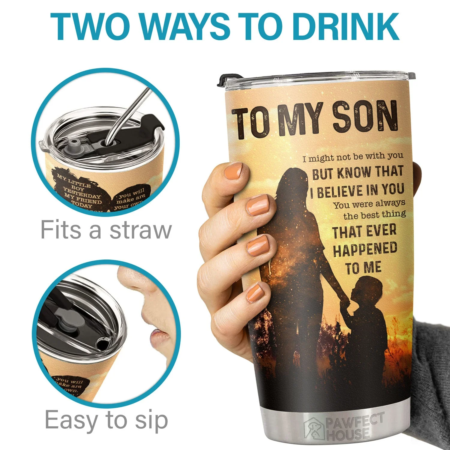 I Am Proud Of You And Love You More Than Anything In The World - Tumbler - To My Son, Gift For Son, Son Gift From Mom, Birthday Gift For Son - Image 3