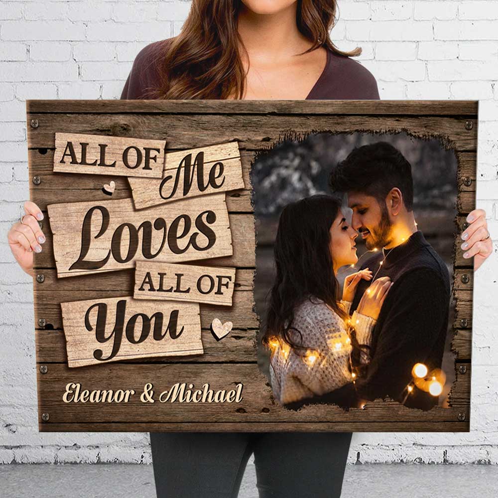 I Deeply Fall In Love With You - Personalized Horizontal Canvas - Upload Image, Gift For Couples, Husband Wife - Image 3