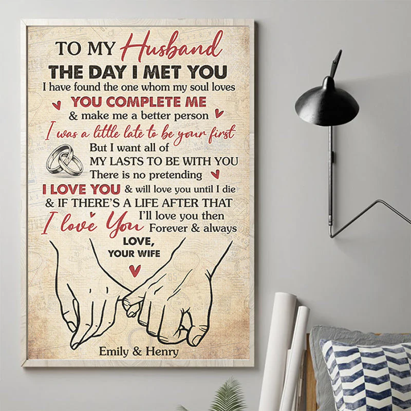 I Found The One Whom My Soul Loves - Couple Personalized Custom Vertical Poster - Gift For Husband Wife, Anniversary - Image 2