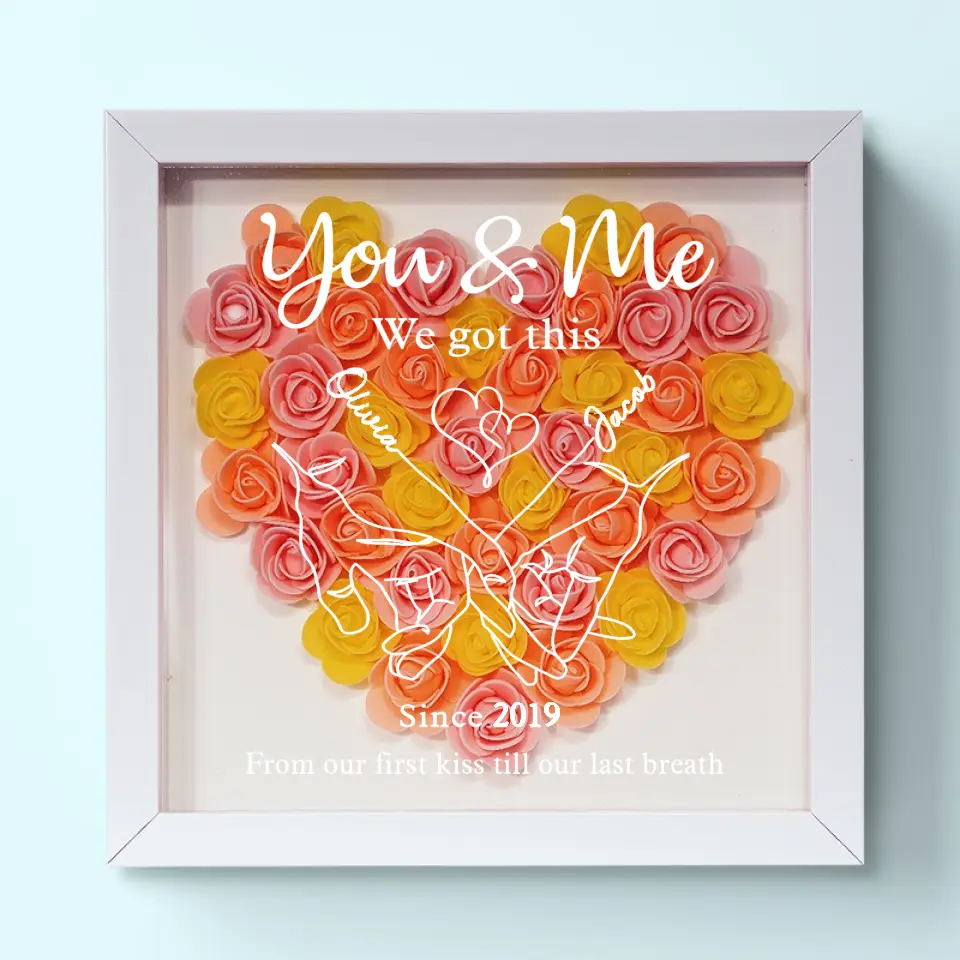 I Have Found The One Whom My Soul Loves - Couple Personalized Custom Flower Shadow Box - Gift For Husband Wife, Anniversary - Image 4