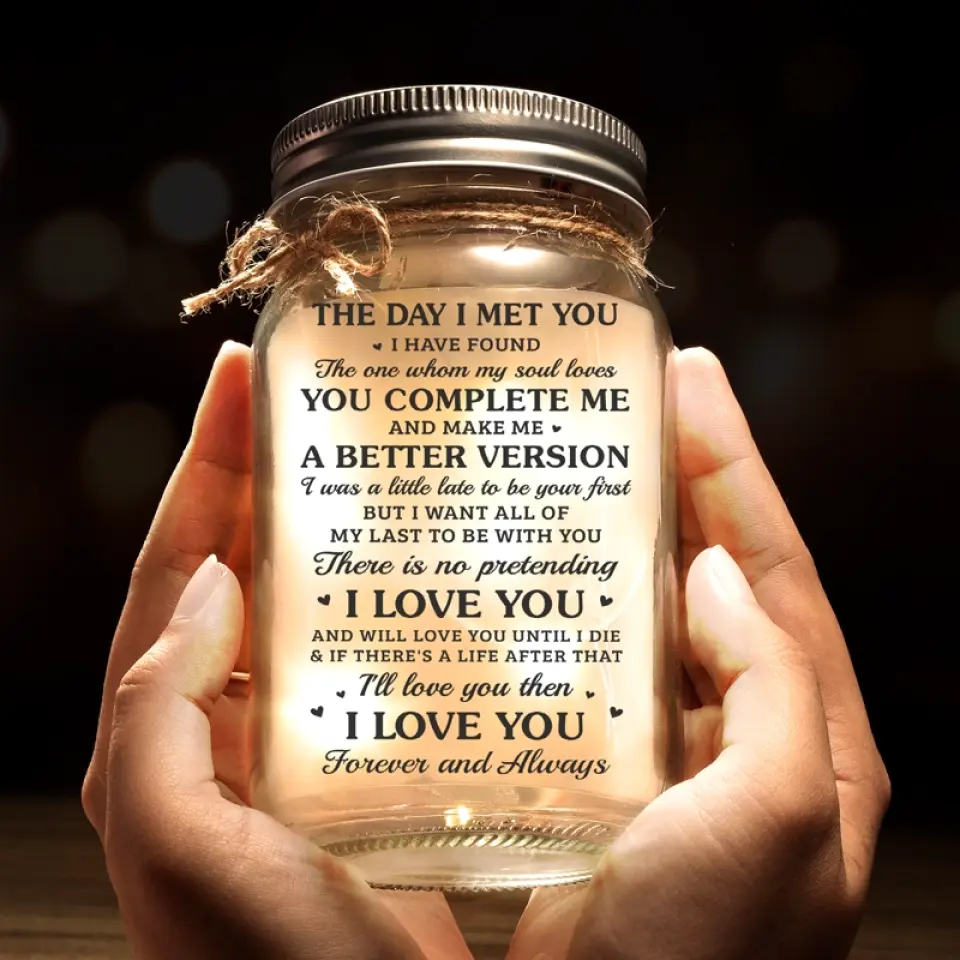 I Have Found The One Whom My Soul Loves - Couple Personalized Custom Mason Jar Light - Gift For Couple, Husband Wife, Anniversary - Image 6