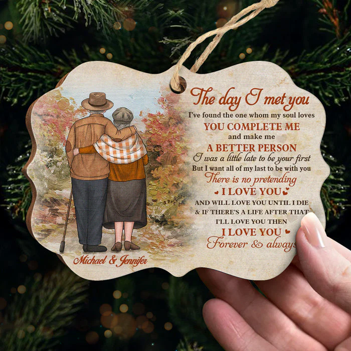 I Have Found The One Whom My Soul Loves - Personalized Custom Benelux Shaped Wood Christmas Ornament - Gift For Couple, Husband Wife, Anniversary, Engagement, Wedding, Marriage Gift, Christmas Gift - Image 3