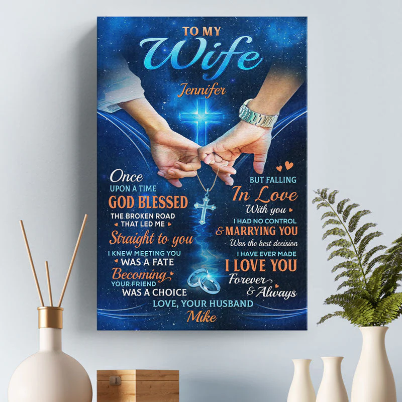 I Knew Meeting You Was A Fate - Couple Personalized Custom Vertical Canvas - Gift For Husband Wife, Anniversary - Image 6