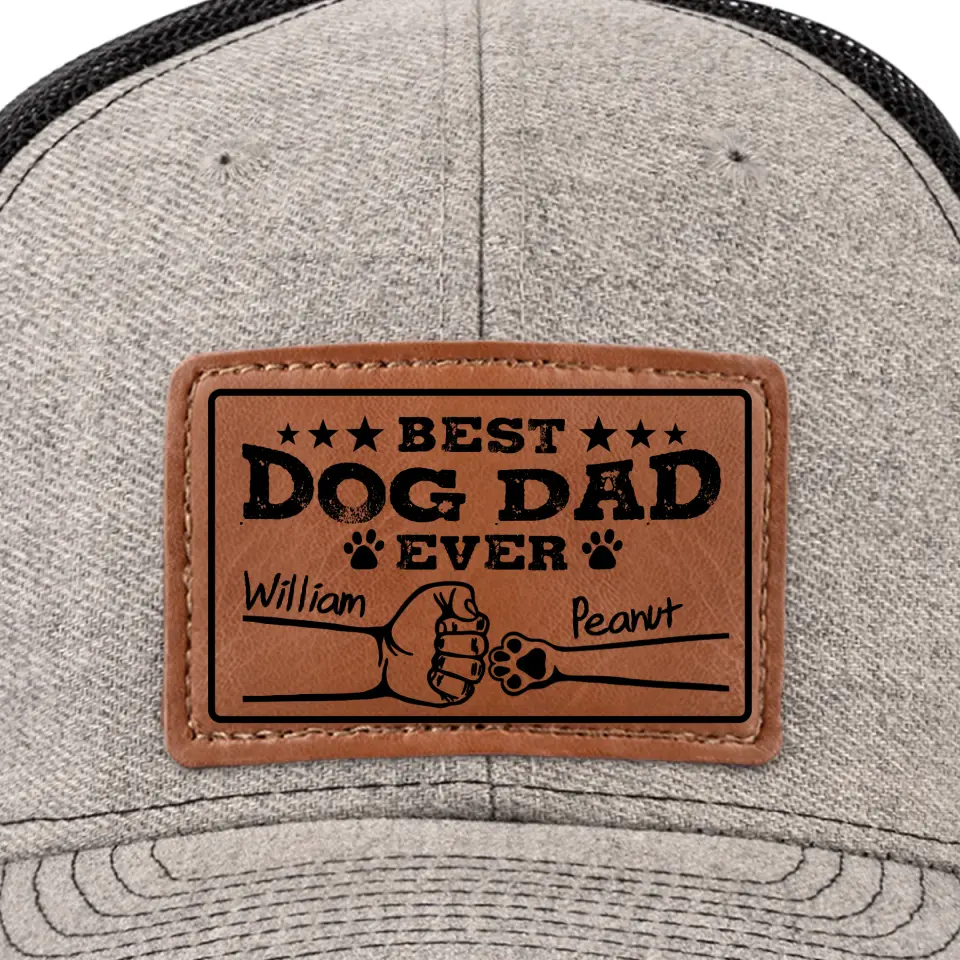I Know That We Have Pawsitive Vibes - Dog Personalized Custom Leather Patch Hat - Gift For Pet Owners, Pet Lovers - Image 3