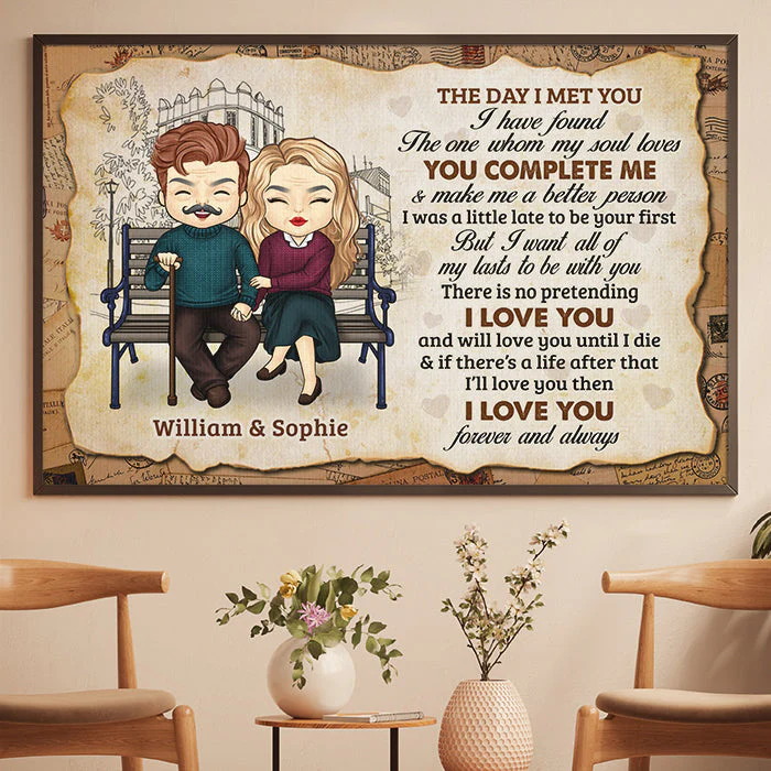 I Love You And Will Love You Until I Die - Gift For Couples, Personalized Horizontal Poster - Image 3
