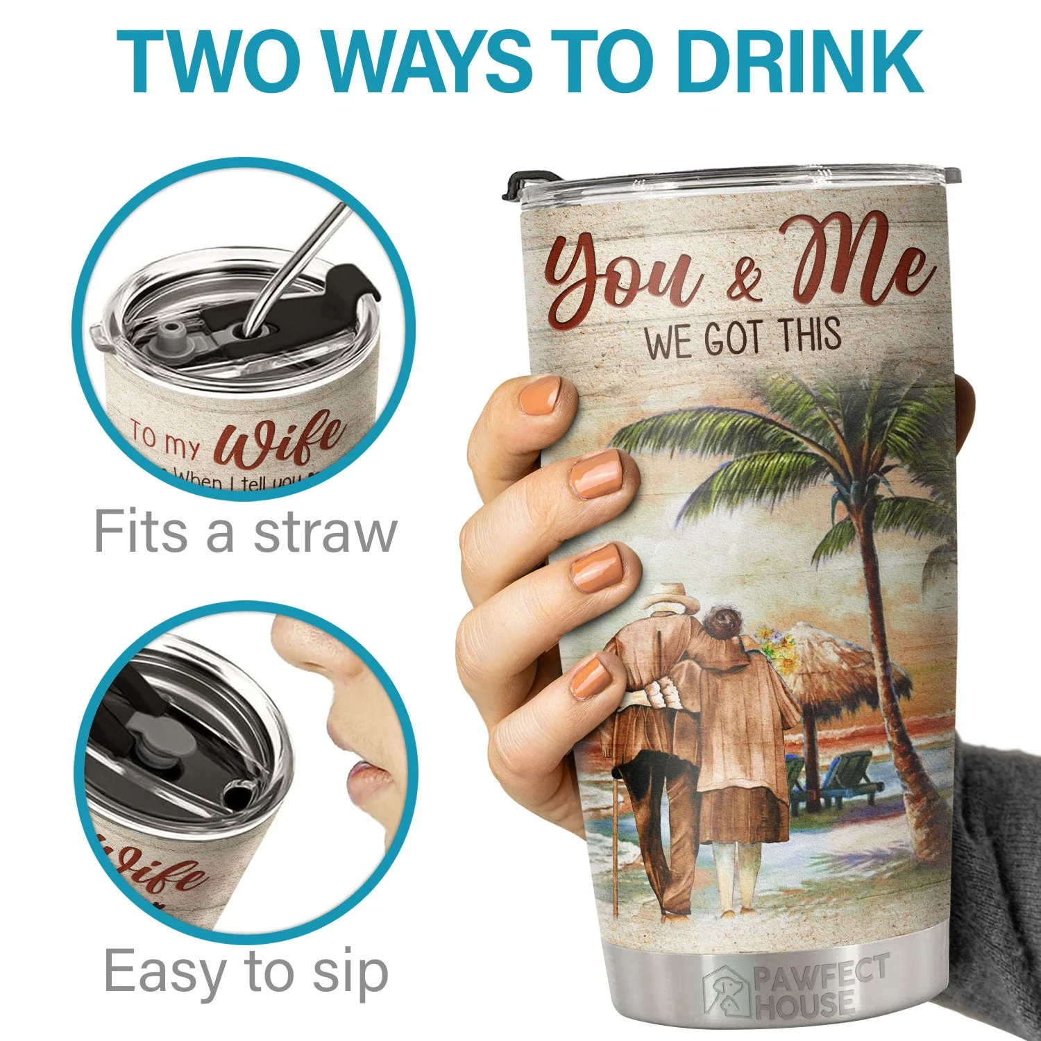 To My Wife You Are The Best Thing That Ever Happened To Me - Tumbler - To My Wife, Gift For Wife, Anniversary, Engagement, Wedding, Marriage Gift - Image 3