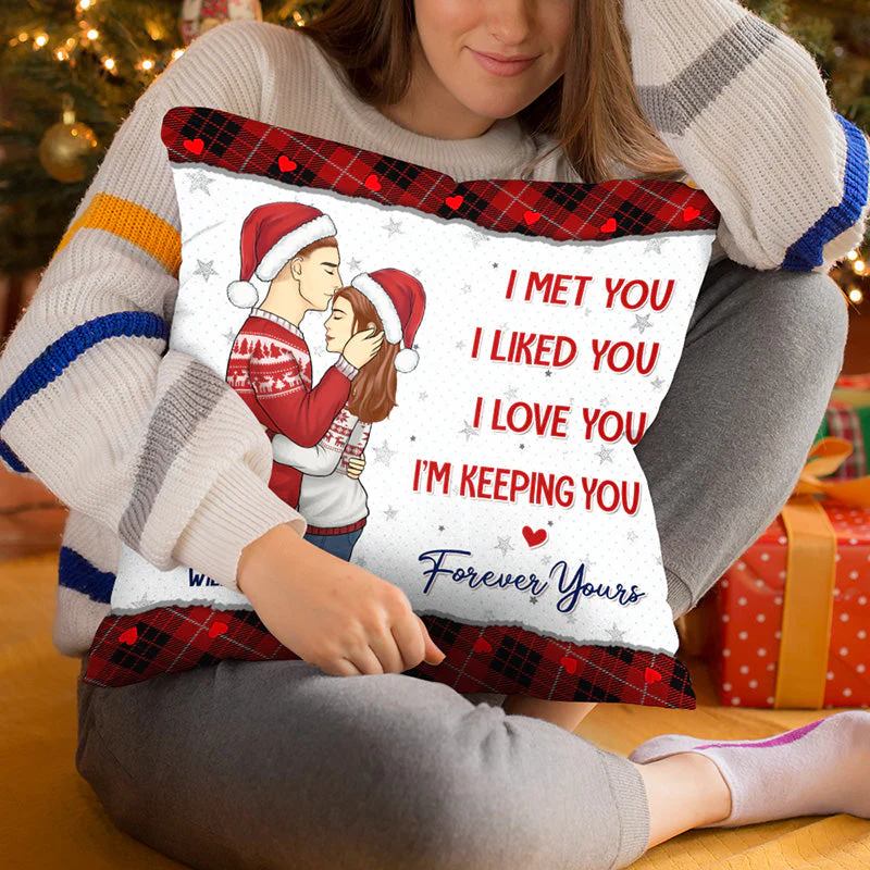 I Love You, I'm Keeping You - Couple Personalized Custom Pillow - Christmas Gift For Husband Wife, Anniversary - Image 4