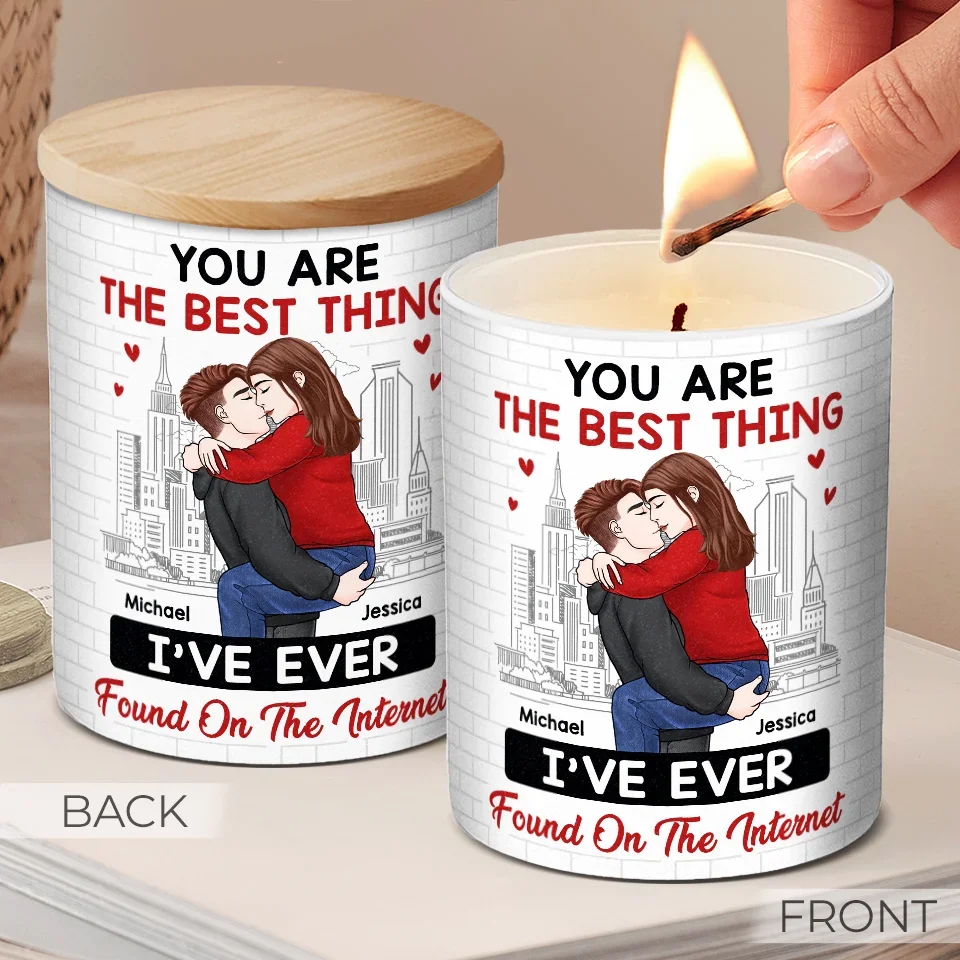 I Love You More Than Pizza - Couple Personalized Custom Smokeless Scented Candle - Christmas Gift For Husband Wife, Anniversary - Image 3