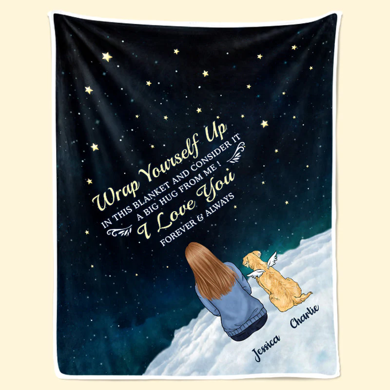 I Miss You More Each Day - Memorial Personalized Custom Blanket - Christmas Gift, Sympathy Gift For Pet Owners, Pet Lovers - Image 2