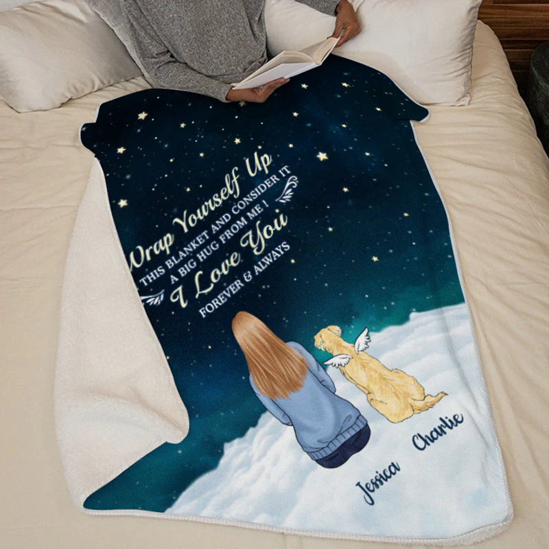 I Miss You More Each Day - Memorial Personalized Custom Blanket - Christmas Gift, Sympathy Gift For Pet Owners, Pet Lovers - Image 4