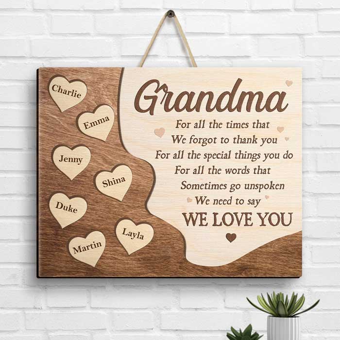I Need To Say I Love You - Gift For Mom, Grandma - Personalized Shaped Wood Sign - Image 2