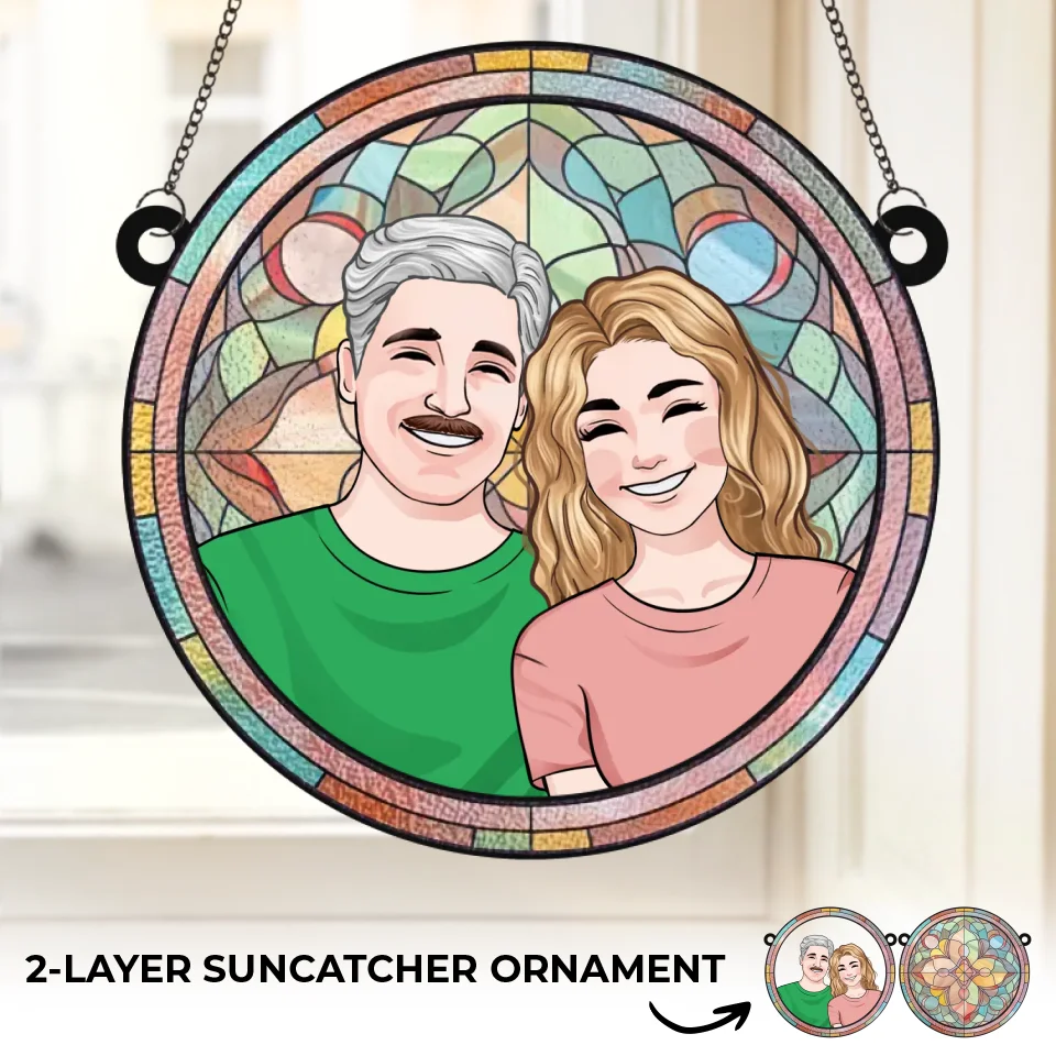 I Only Have Ice For You - Couple Personalized Window Hanging Suncatcher Ornament - Christmas Gift For Husband Wife, Anniversary - Image 2