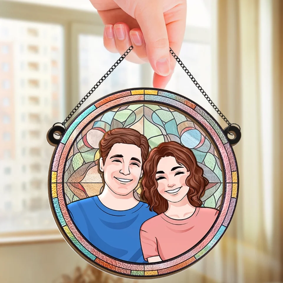 I Only Have Ice For You - Couple Personalized Window Hanging Suncatcher Ornament - Christmas Gift For Husband Wife, Anniversary - Image 3